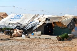 Un campo di rifugiati in Siria