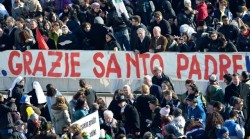 Uno striscione di saluto