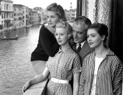 Vittorio De Sica sul set di Souvenir d'italie