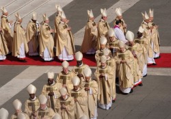 I celebranti della messa di insediamento del Papa