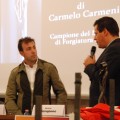 Carmelo Carmeni ed il sindaco di Randazzo, Michele Mangione, durante la manifestazione in onore del concittadino, vincitore mondiale di forgiatura