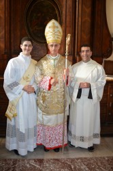 Mons. Antonino Raspanti tra Don Maurizio Guarrera e fra’ Lorenzo Ficano