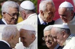 Papa Francesco, Abu Mazen e Shimon Peres  