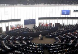 L'aula del Parlamento di Strasburgo