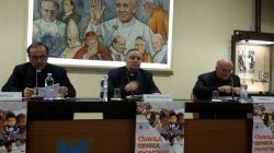 Da sinistra: mons. Domenico Pompili, S.E.R. mons. Francesco Montenegro, mons. Gian Carlo Perego