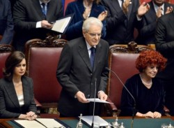 L'insediamento del Presidente della Repubblica Sergio Mattarella