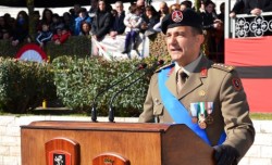 Colonnello Benito Anastasio, comndante del 5° Reggimento Fanteria Aosta