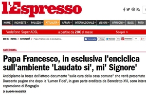 Enciclica “Laudato si'” / Embargo violato e parola data… Il Sir non viola le regole