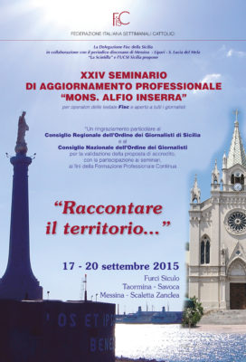 Messina / “Raccontare il territorio…” e le sue periferie esistenziali: presentato il XXIV seminario Fisc “Mons. Alfio Inserra”