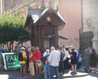 Acireale / Inaugurato dopo i restauri il chiosco liberty di piazza Lionardo Vigo, “luogo del cuore” Fai