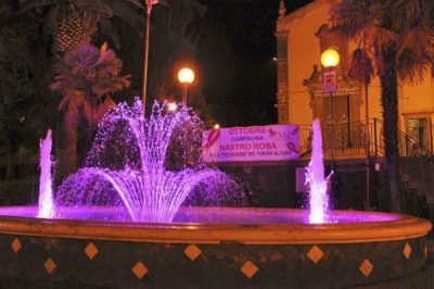 Lilt / Domenica 11 a Belpasso “A scacciata per scacciare il cancro”. La fontana del Giardino Martoglio si tinge di rosa