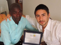 Ibrahima Gomis, sindaco di Tanaf e Raoul Vecchio, presidente organizzazione no-profit Balouo Salo