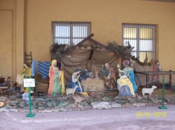 Il presepe allestito nei locali dell'Oratorio dei padri Filippini