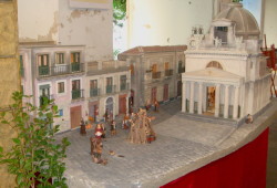 Un presepe artistico ambientato nella piazza S. Michele di Acireale