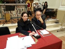 Maria Pia Risa e il direttore de La voce dell'Jonio Giuseppe Vecchio