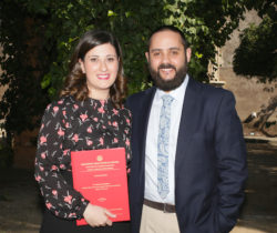 Carolina e Francesco insieme il giorno della laurea di Carolina