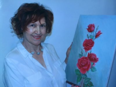 Zafferana / Sabato 28 maggio inaugurazione della personale di pittura di Enza Sorbello. Protagoniste “Le rose di Enza”