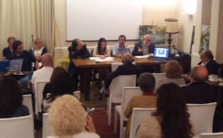 La sala conferenze del "Costarelli" durante la presentazione del libro di Maria Pia Risa