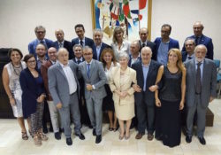 Il gruppo acese di supporto alla candidatura di Giorgio Sangiorgio (in prima fila al centro, con gli occhiali)