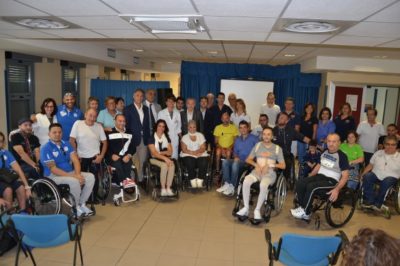 Ospedale Cannizzaro / Sport senza barriere, la giornata all’Unità Spinale. L’azzurro Alecci: “Il sucesso è stato partecipare alle Olimpiadi”