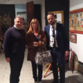 corret Il Sindaco di Zafferana, Alfio Vincenzo Russo con il Prefetto di Catania, Silvana Riccio ed il presidente del Comitato Organizzatore dell’Ottobr