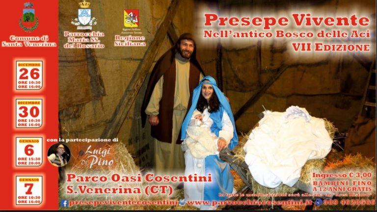 Santa Venerina / Presepe vivente nel parco oasi di Cosentini: martedì 26 dicembre la prima rappresentazione