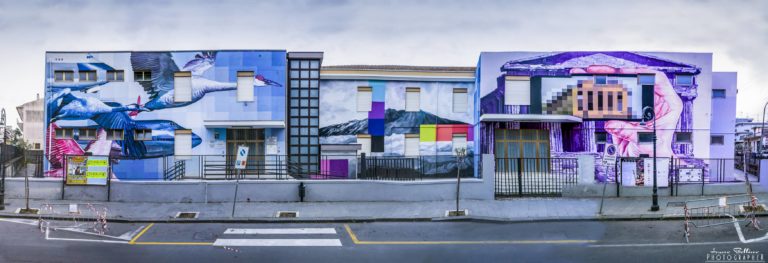 Valverde / Ultimati i murales sull’Istituto Comprensivo. Il vice sindaco Torrisi: “Un museo a cielo aperto per educare i bambini all’arte contemporanea”