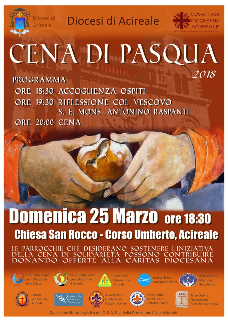 Diocesi / Domenica delle Palme la cena di solidarietà a San Rocco. Don Orazio Tornabene (Caritas): “Piccolo segno che può dare frutti”