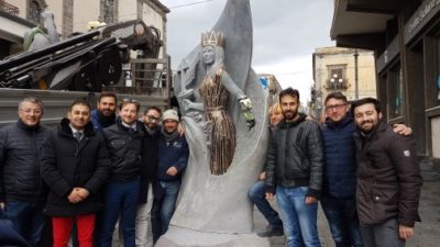 Belpasso / “Città delle 100 sculture”: collocate nuove opere, una dedicata a Santa Lucia e segnaletica turistica