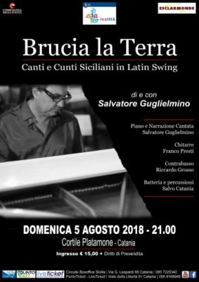 Spettacoli / “Canti siciliani in latin swing”di Salvatore Guglielmino domenica 5 al Cortile Platamone
