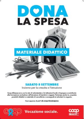 Solidarietà / L’8 settembre Coop Alleanza 3.0 promuove in otto punti vendita siciliani raccolta di materiale scolastico