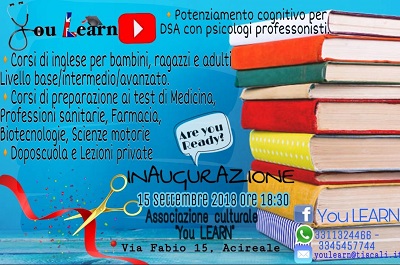 Formazione / Ecco l’associazione culturale “You learn”, sabato 15 la presentazione ad Acireale