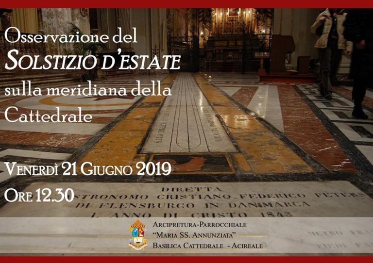 Solstizio d’estate 2019 / Il fenomeno sarà osservato quest’anno in due meridiane della diocesi