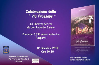Acireale / Mons. Raspanti presenterà domani “Via Praesepe”, guida cartacea all’Avvento di don Roberto Strano