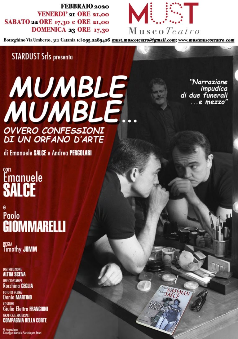 Teatro / Da venerdì a domenica al “Must” di Catania “Mumble Mumble (le vicende di due funerali e mezzo)