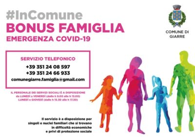 Emergenza coronavirus / Giarre, pronto il modello di autodichiarazione per il bonus famiglia