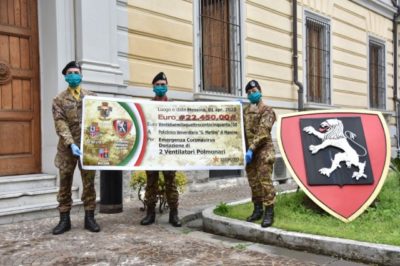 Coronavirus e dintorni / A Messina la brigata “Aosta” dona assegno al policlinico “G. Martino” per l’acquisto di due respiratori