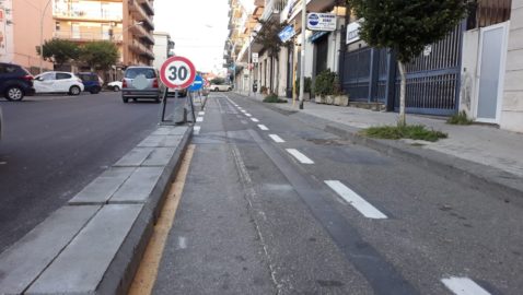 Fermata Cappuccini, la pista ciclabile