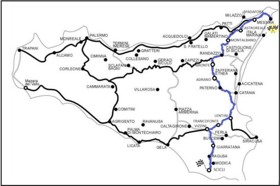 mappa francigene Sicilia