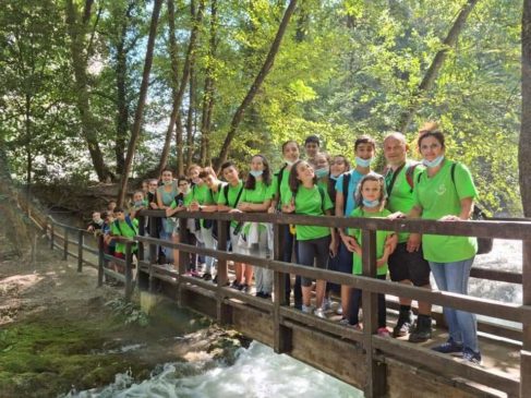 Assisi, il gruppo nel bosco