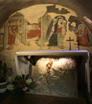 presepe nel santuario Greccio