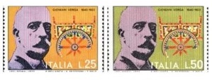 francobolli Verga da 25 e 50 lire