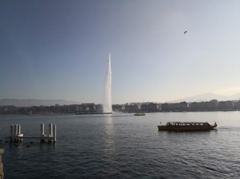 lago di Ginevra e Jet d'eau