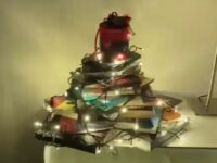 albero di Natale fatto con libri
