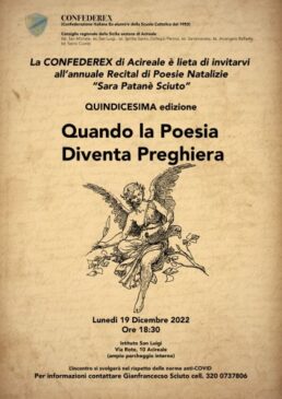 locandina recital di poesie natalizie Confederex