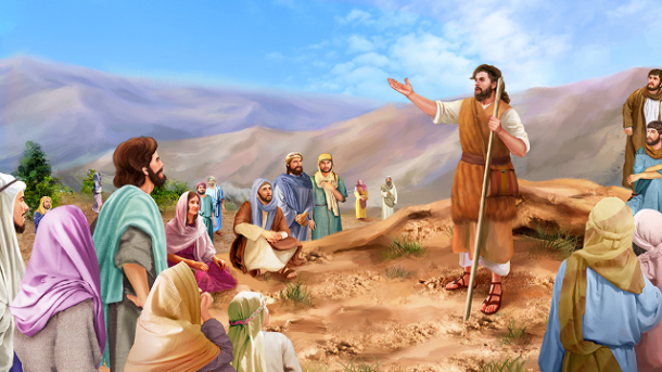Giovanni battista predica nel deserto