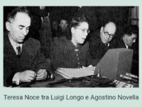 Teresa Noce tra Luigi Longo e Agostino Novella