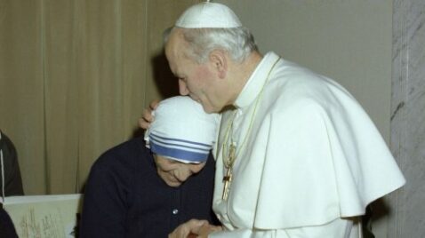 Madre Teresa e papa Giovanni Paolo II