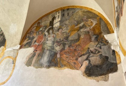 affresco raffigurante sant'Agata dopo il restauro