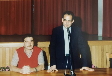 Mimmo Cives e don Roberto Strano